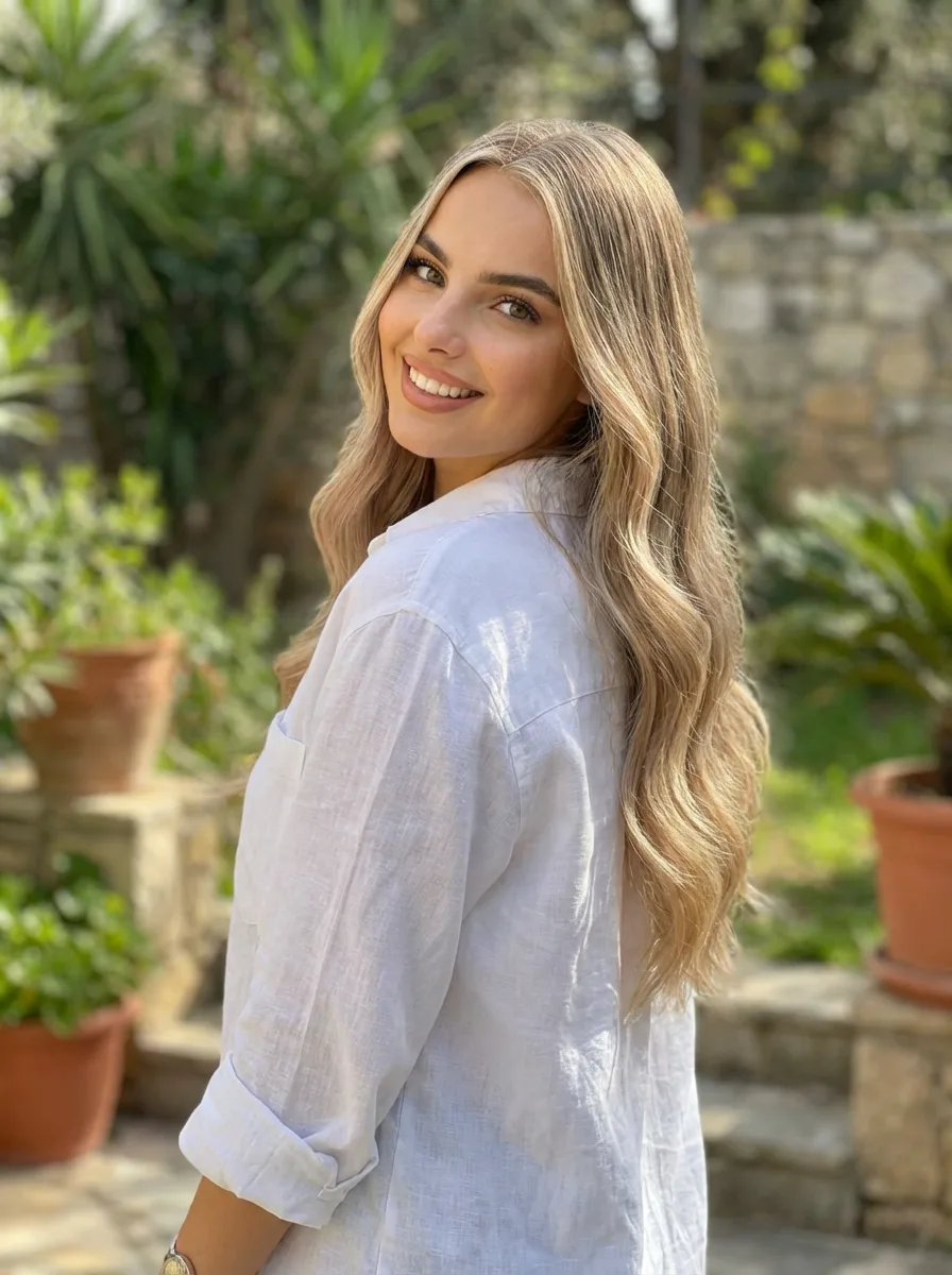 sandy blonde loose waves